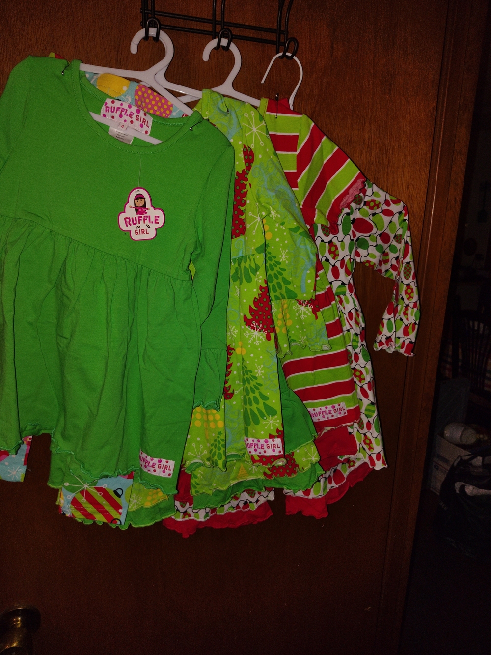 Set Of 4 Ruffle Girl Outfits